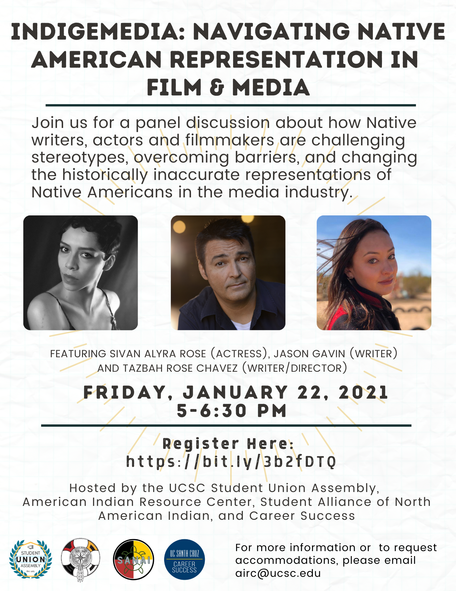 IndigeMedia: Navigating Native Representation in Film and Media featuring Sivan Alyra Rose, Jason Gavin, and Tazbah Rose Chavez  